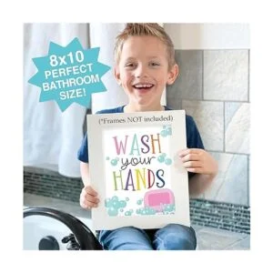 6 coloridas decoraciones de baño infantiles reversibles de_2
