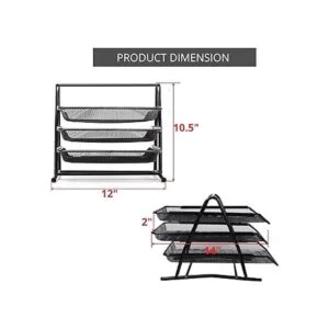 Bandeja organizadora de papel de 3 niveles para_3