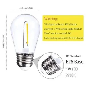 Visther S14 Bombilla LED de 3 V CC para reemplazo de luz_2