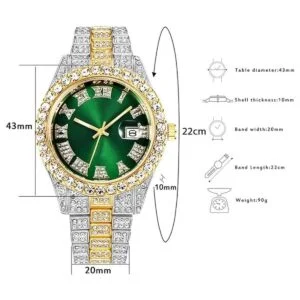 Reloj de pulsera para hombre Hip Hop Jewelry con diamantes_7