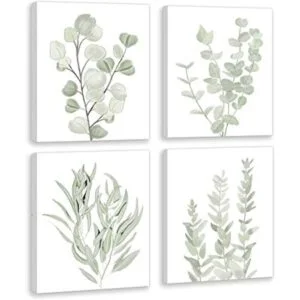 Lienzo enmarcado con plantas botánicas Decoración de_1