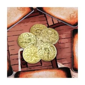 50 monedas de oro y bolsa de piel sintética monedas de_4