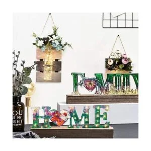 4 moldes de resina para letras Mr Mrs Love Home Family_6