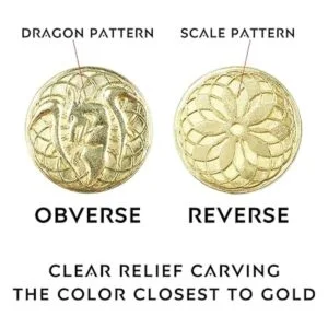 50 monedas de oro y bolsa de piel sintética monedas de_6