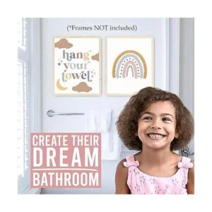 6 piezas de decoración de baño bohemio reversibles de 8 x_4