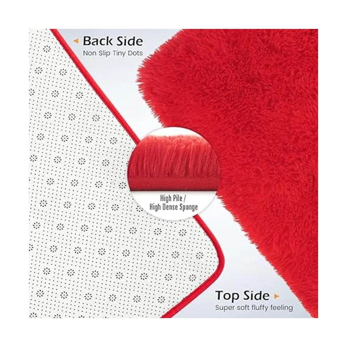 Amearea Alfombra de pelo alto suave y esponjosa de alta_3