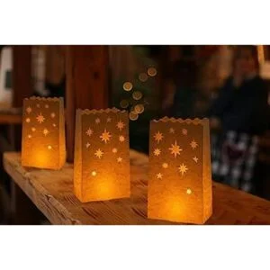 Stmarry Bolsas luminarias de papel blanco paquete de 50_2