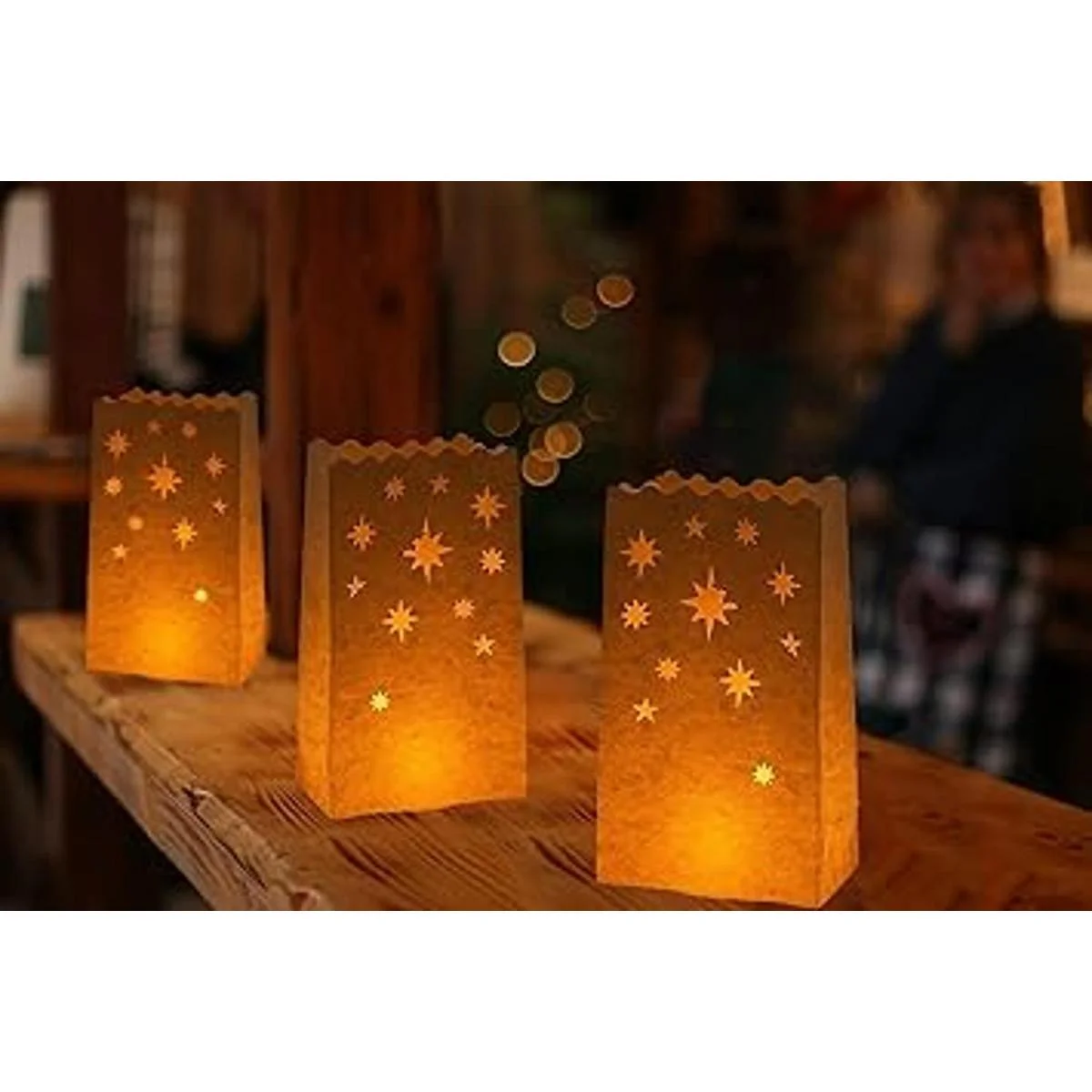 Stmarry Bolsas luminarias de papel blanco paquete de 50_2