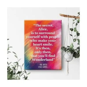 Lienzo decorativo inspirador con cita secreta de Alicia en_4