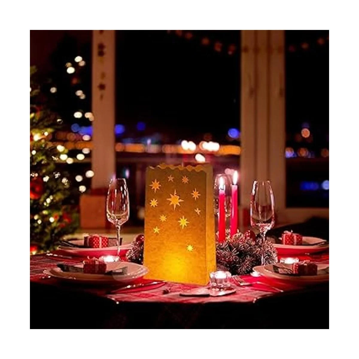 Stmarry Bolsas luminarias de papel blanco paquete de 50_7