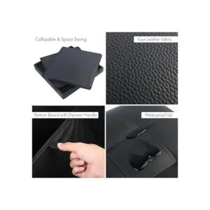 LotFancy Cubo otomano de almacenamiento taburete otomano_2