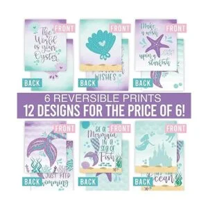 6 impresiones reversibles de sirena de 8 x 10 pulgadas_3