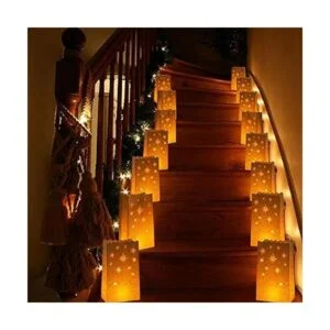 Stmarry Bolsas luminarias de papel blanco paquete de 50_3