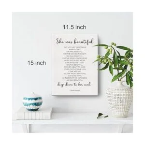 Scott Fitzgerald Lienzo decorativo inspirador para pared_2