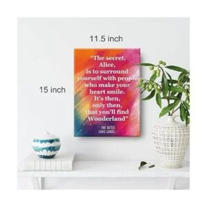Lienzo decorativo inspirador con cita secreta de Alicia en_2