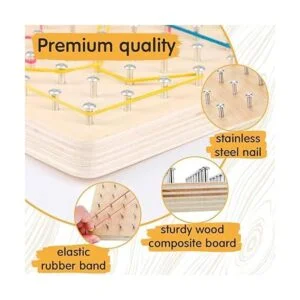 Panda Brothers Geoboard de madera Juguetes Montessori_5