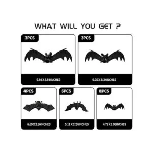 MGparty Murciélagos colgantes de Halloween 24 piezas_4