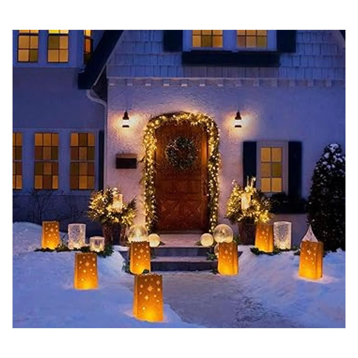 Stmarry Bolsas luminarias de papel blanco paquete de 50_4