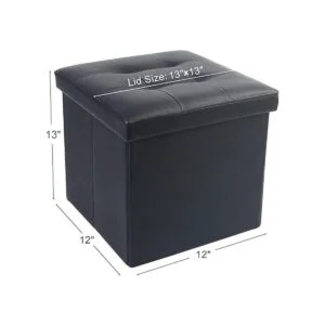 LotFancy Cubo otomano de almacenamiento taburete otomano_3
