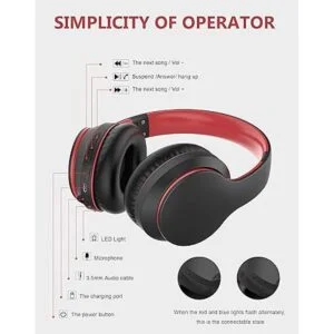 Rockpapa Auriculares Bluetooth E7 sobre la oreja_3