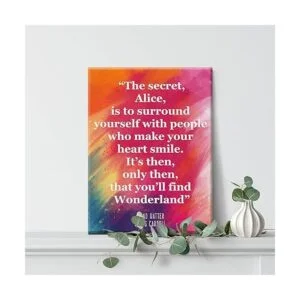 Lienzo decorativo inspirador con cita secreta de Alicia en_5