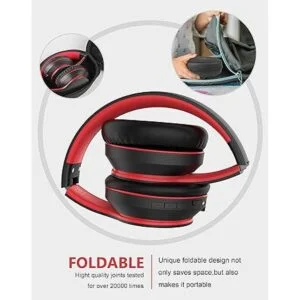 Rockpapa Auriculares Bluetooth E7 sobre la oreja_5