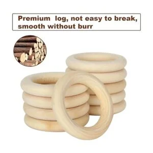 300 anillos de madera natural sin terminar para_3