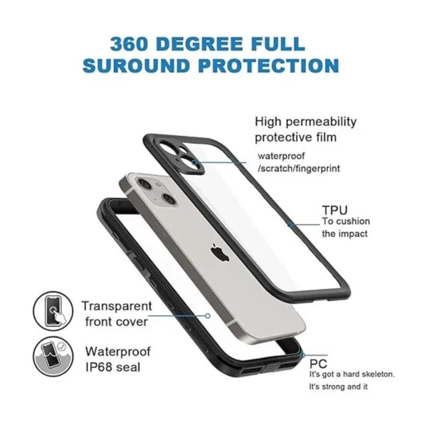 AICase Funda impermeable para iPhone 13 Mini 5.4_3