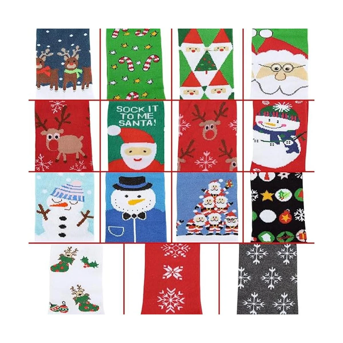 15 pares de calcetines de Navidad para fiestas acogedores_2