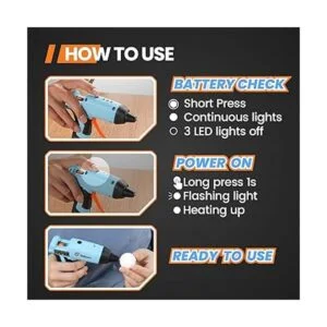 GoGonova Pistola de pegamento de precalentamiento rápido_5