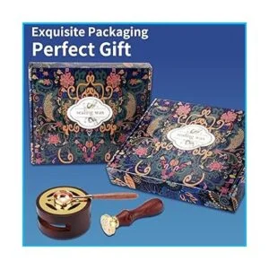 CHUHUAYUAN Kit de sello de cera con caja de regalo 24_6