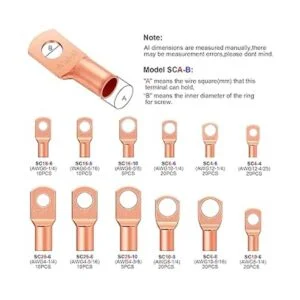 Extremos de cable de batería de cobre 12 tamaños_2