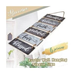Buecasa Letrero de decoración familiar de pared_3