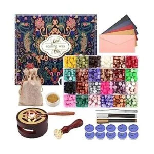 CHUHUAYUAN Kit de sello de cera con caja de regalo 24_1