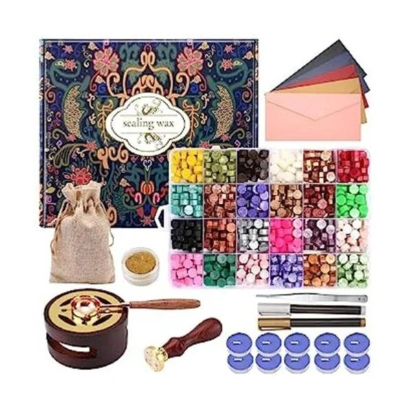 CHUHUAYUAN Kit de sello de cera con caja de regalo 24_1
