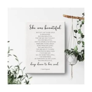 Scott Fitzgerald Lienzo decorativo inspirador para pared_4