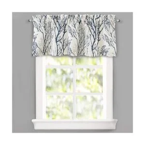 DriftAway Tree Branch Cortina de lino con impresión de_2