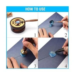 CHUHUAYUAN Kit de sello de cera con caja de regalo 24_3