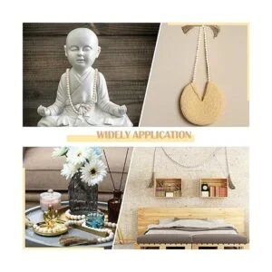 3 libros blancos decorativos de tapa dura de imitación de_5