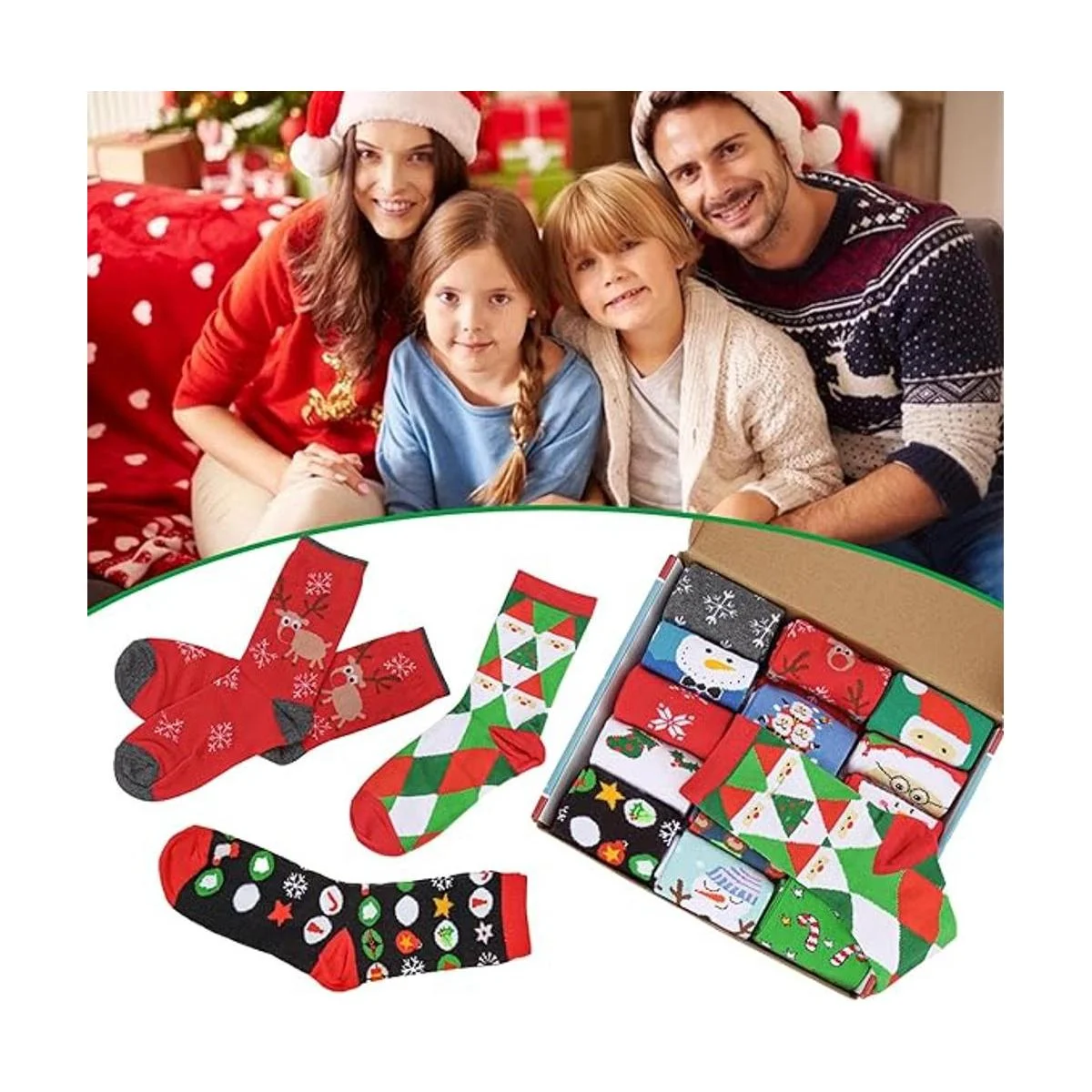 15 pares de calcetines de Navidad para fiestas acogedores_7