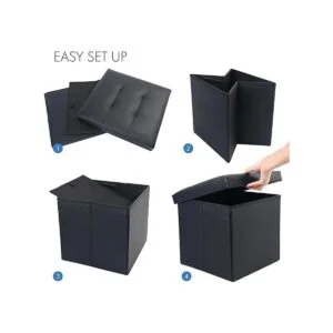 LotFancy Cubo otomano de almacenamiento taburete otomano_4