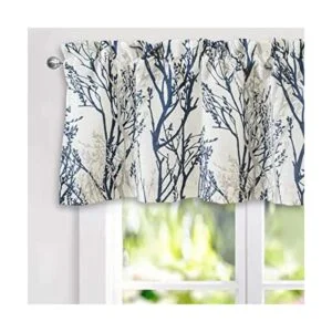 DriftAway Tree Branch Cortina de lino con impresión de_1