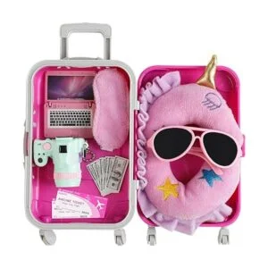 COSYOO Juego de 17 piezas de viaje para muñecas_4