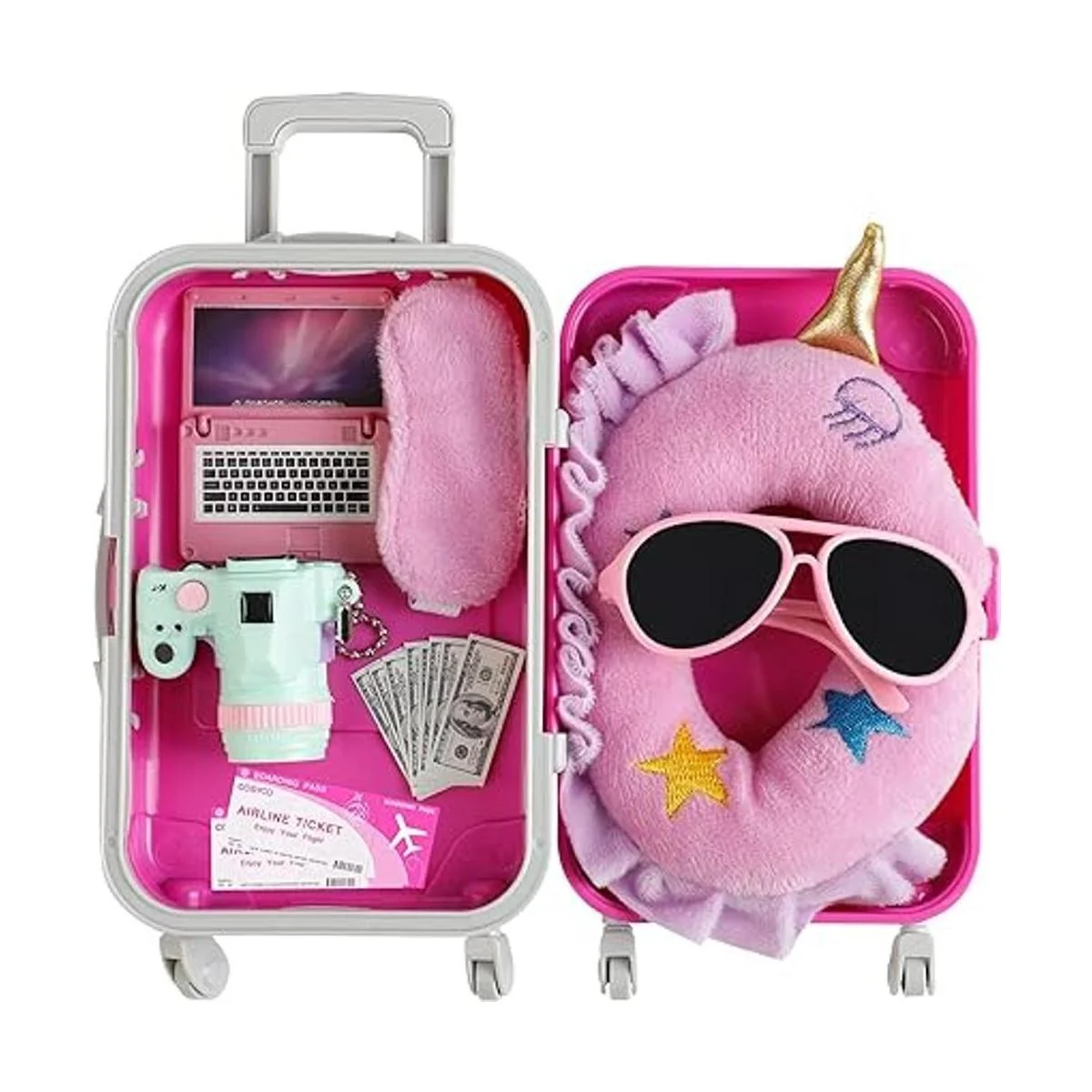 COSYOO Juego de 17 piezas de viaje para muñecas_4