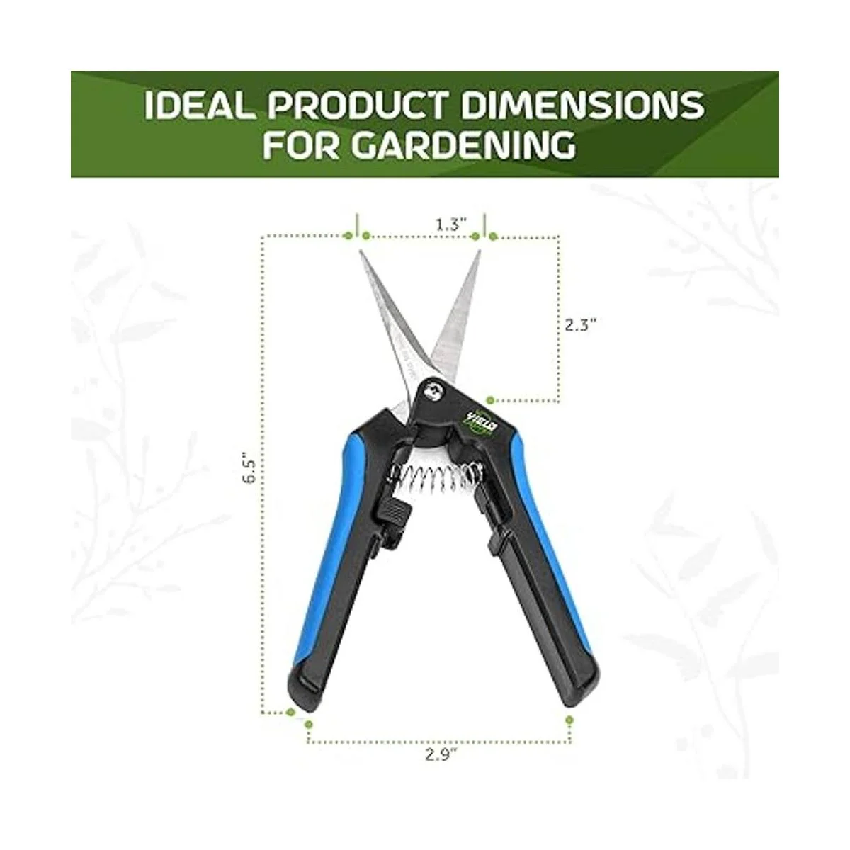 Yieldcropper Juego de 2 tijeras de podar de hoja recta y_5