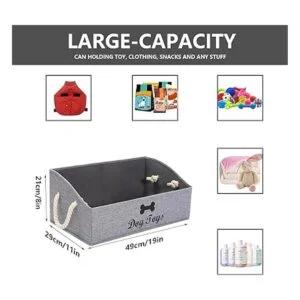 Morezi Cubo de juguete grande para perros cestas de_3