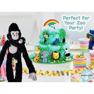 Peluche de gorila colgante de 25 pulgadas con bebé felpa_5