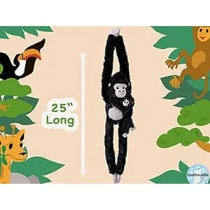 Peluche de gorila colgante de 25 pulgadas con bebé felpa_4