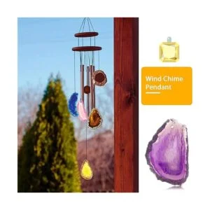 Dijes de ágata pulida perforada en varios tamaños y_3