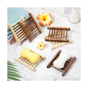 Paquete de 30 soportes para jabón de madera de bambú_5